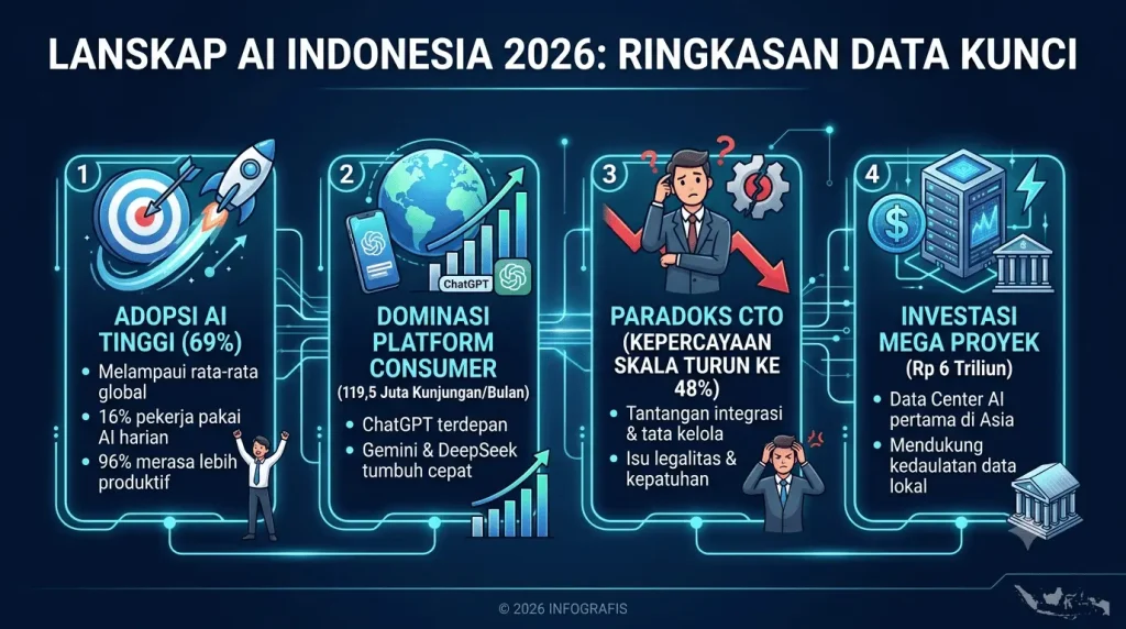 Lompatan adopsi, tantangan infrastruktur, dan realitas baru dunia kerja 2026